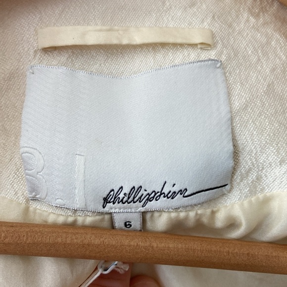 3.1 Phillip Lim -Tuxedo Blazer with Draped Overlap in Eggshell - Picture 6 of 9